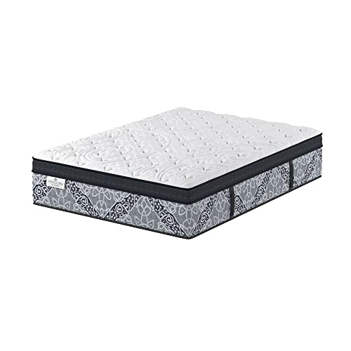 Kingsdown Passions Kelbrooke 16" Plush Euro Pillow Top Hybrid Mattress Queen, Cool Gel Memory Foam Layer Motion Isolation Quilted Top Premium Mattress