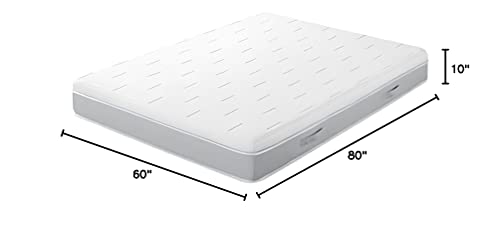 Mellow 10 Inch Olaf Gel Memory Foam Mattress with Cooling Fabric, Made in USA, CertiPUR-US Certified Foams, Oeko-TEX Certified Eco Cover, Quilted Comfort Top, Queen