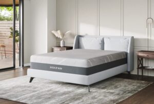sven & son queen hybrid mattress 14" bamboo charcoal and luxury cool gel memory foam, motion isolating springs, designed in usa(queen, mattress only 14")