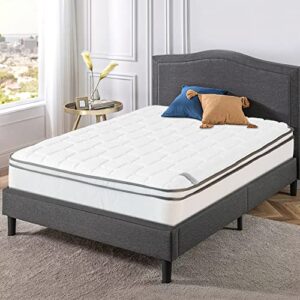 mattress solution medium plush eurotop pillowtop innerspring fully assembled mattress, good for the back, 75" x 33", 1