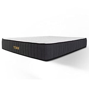 brooklyn bedding titan plus 11 inch luxe memory foam comforting and supportive mattress with cooling cover for plus sized sleepers, queen-sized bed