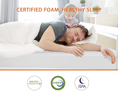 Queen Mattresses, 10 inch Gel Memory Foam Mattress, Cooling Gel Infused Memory Foam and Innerspring Mattress with CertiPUR-US Certified, Medium Firm Bed Mattress with Washable Cover, White