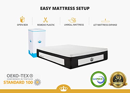 DynastyMattress LaComfort 14-Inch, HD Gel Memory Foam Mattress Bed (Twin XL)