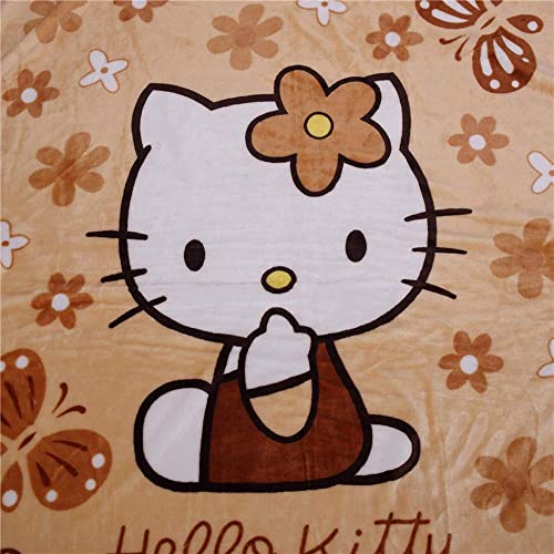 AMZKIKI Cartoon Printing Throw Blanket for Kids & Adults, 40"x55", All Seasons Flannel Fleece Blanket, Soft & Warm Plush Blankets for Couch Sofa Bed Camping Travel (Brown) 1