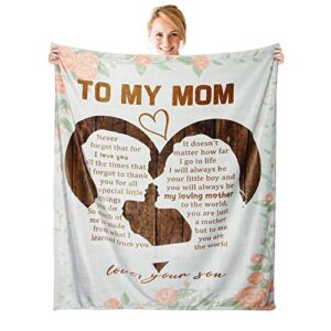 gifts for mom birthday gifts for mom from son to my mom blanket christmas valentines day mothers day present ideas for mom i love you best mom ever gift super soft throw blanket 60 x 50