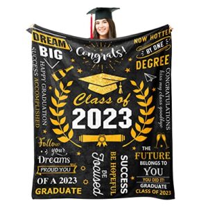 2023 graduation gifts, graduation gifts blanket, graduation gifts for her, congratulations gifts for women, graduation party favors supplies, college graduation gifts for him her throw blanket 50"x60"