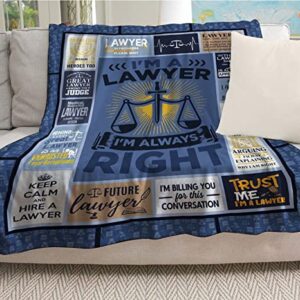 Muxuten Lawyer Gifts for Women/Men Blanket 60"X50" - Gift for Lawyer - Law School Gifts - Attorney Gifts for Women/Men - Law School Graduation Gifts - Graduation Law School Gifts - Birthday Gift Ideas