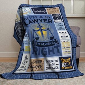 Muxuten Lawyer Gifts for Women/Men Blanket 60"X50" - Gift for Lawyer - Law School Gifts - Attorney Gifts for Women/Men - Law School Graduation Gifts - Graduation Law School Gifts - Birthday Gift Ideas