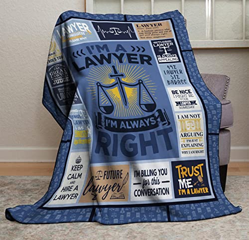 Muxuten Lawyer Gifts for Women/Men Blanket 60"X50" - Gift for Lawyer - Law School Gifts - Attorney Gifts for Women/Men - Law School Graduation Gifts - Graduation Law School Gifts - Birthday Gift Ideas
