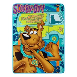 the northwest company warner brothers scooby-doo, "whole gang" micro raschel throw blanket, 46" x 60", multi color