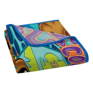 The Northwest Company Warner Brothers Scooby-Doo, "Whole Gang" Micro Raschel Throw Blanket, 46" x 60", Multi Color