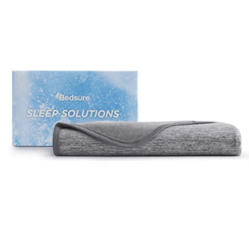 Bedsure Cooling Blankets for Hot Sleepers - Cooling Throw Blanket, Breathable Lightweight Summer Blanket, Bamboo Blanket Double Sided, Cold Blankets for Night Sweats, 50×70 Inches, Dark Grey