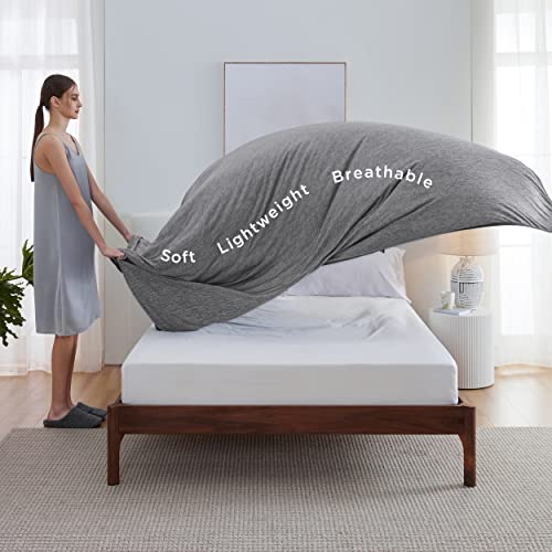 Bedsure Cooling Blankets for Hot Sleepers - Cooling Throw Blanket, Breathable Lightweight Summer Blanket, Bamboo Blanket Double Sided, Cold Blankets for Night Sweats, 50×70 Inches, Dark Grey