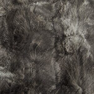 Amazon Brand – Pinzon Faux Fur Throw Blanket - 63 x 87 Inch, Frost gray