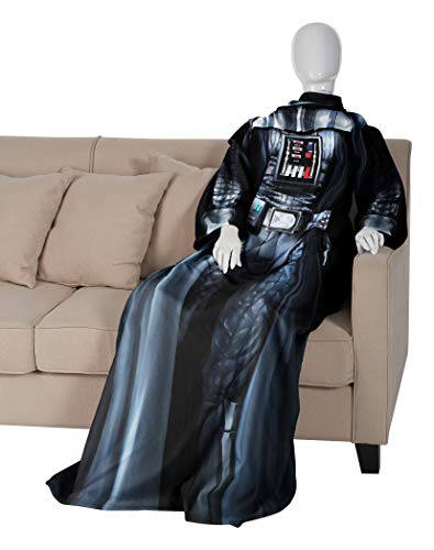 STAR WARS Comfy Throw Blanket with Sleeves, Adult-48 x 71 Inches, Being Darth Vader