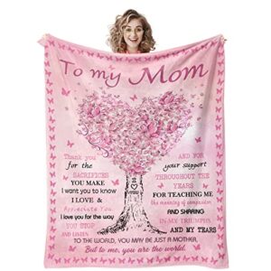 quilazy mothers day mom gifts blanket, gifts for mom from daughter, birthday gifts for mom, mom birthday gifts, great mother gifts, best mom ever gifts, gift for mom mommy throw blanket 60" x 50"