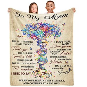 birthday gifts for mom, to my mom birthday gifts, mom birthday gifts from daughter, i love you mama gifts blanket, mothers day decorations gifts super soft cozy flannel throw blanket 60" x 50"