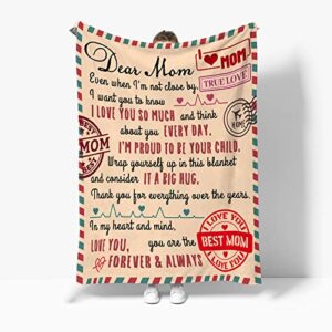 danubee gifts for mom blanket, mothers day i love you mom gifts from daughter or son for mother, mom birthday gifts unique, best mom ever gifts, happy birthday mum gift ideas, throw blanket 50" x 60"