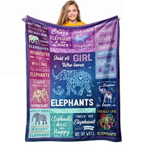 loxezom elephant gifts for adults girls, best elephant gifts for women, elephant decor unique, elephant blanket throw 60" x 50", christmas valentine mother’s day birthday gifts for elephant lovers