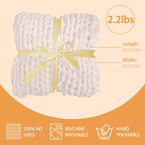 Chunky Knit Blanket, Super Luxurious - Soft and Comfortable Chunky Knit Blanket Throw, Cable Knit Throw Blanket for Sofa, Bed, Chair, Machine Washable Big Blanket