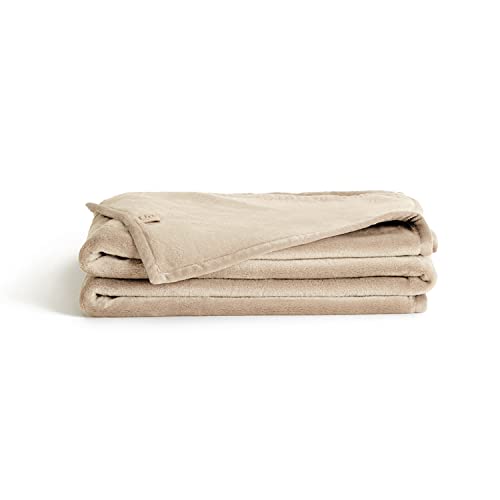 UnHide Lil Marsh Traveler - Travel Blanket - Faux Fur Blanket - Durable, Lightweight, Extra Soft Blanket - 300 GSM - Machine Washable - Perfect for Road Trips & Road Trips - Beige Bear (50” x 60”)