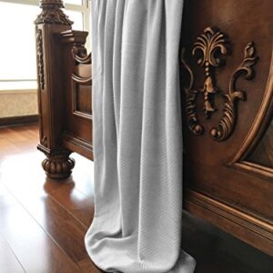 GOHD Super Cozy 100% Bamboo Fiber Blanket. Ultra Softness and smothness Like Silk. Cooling Blanket Absorbs Body Heat to Keep Cool on Warm Night (Queen, Silver Grey)