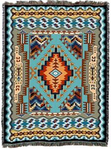 pure country weavers painted hills sky blanket xl - southwest native american inspired - gift tapestry throw woven from cotton - made in the usa (82x62)