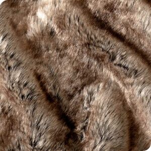 Bare Home Faux Fur Blanket - Ultra-Soft Luxurious - Cozy Warm Blanket for Couch, Sofa, Chair, Bed - Fuzzy Fluffy Super Soft - Decorative Bed Blanket, 47x60 inches (Throw, Variegated Chestnut)
