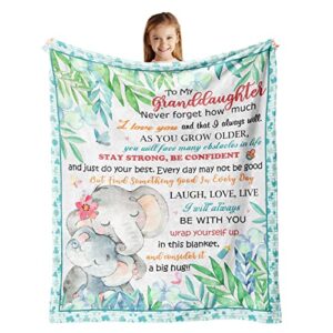 xutapy granddaughter gifts from grandma/grandpa, birthday graduation gifts for granddaughter blanket 40’’x50’’, to my granddaughter gift, best granddaughter ever gifts, baptism gifts for granddaughter