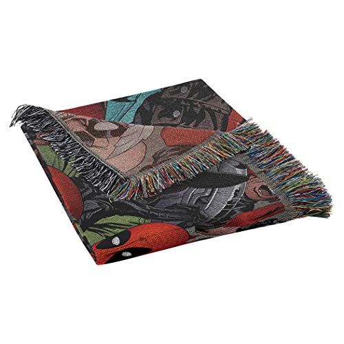 Marvel's Deadpool, "We Are All Here" Woven Tapestry Throw Blanket, 48" x 60", Multi Color