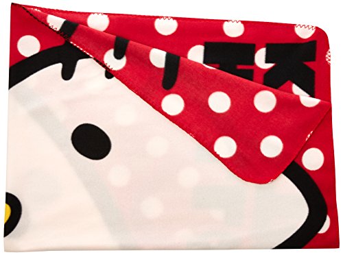 SANRIO Hello Kitty, "Polka Dot Kitty" Fleece Throw Blanket, 45" x 60", Multi Color