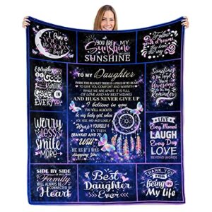 sulpoie to my daughter blanket, daughter gifts, daughter gift from mom dad, birthday gifts for daughter, gift for daughter from mom, daughter blanket from mom gifts for daughter throw blanket 50"x60"