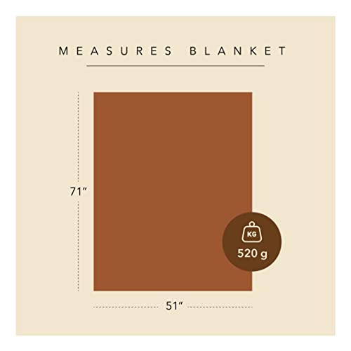 KHUSCO | 100% Baby Alpaca Wool Throw Blanket Joy | 71" L x 51" W | Warm Peruvian Cozy, Lightweight for Home and Travel | Camel