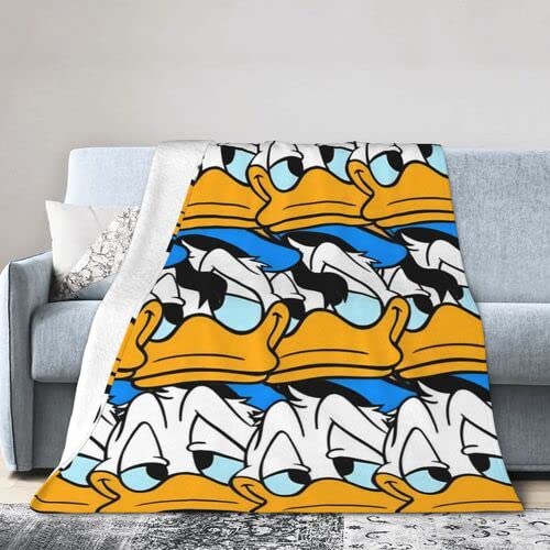 Funny Don.ald Duck Blankets Fleece Blanket Super Soft Plush Throw Blanket 60"X50" Cozy Fuzzy Bed Blankets Microfiber Flannel Blankets for Couch, Bed, Sofa