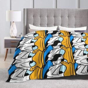 Funny Don.ald Duck Blankets Fleece Blanket Super Soft Plush Throw Blanket 60"X50" Cozy Fuzzy Bed Blankets Microfiber Flannel Blankets for Couch, Bed, Sofa