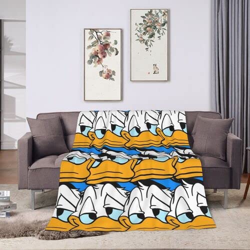 Funny Don.ald Duck Blankets Fleece Blanket Super Soft Plush Throw Blanket 60"X50" Cozy Fuzzy Bed Blankets Microfiber Flannel Blankets for Couch, Bed, Sofa