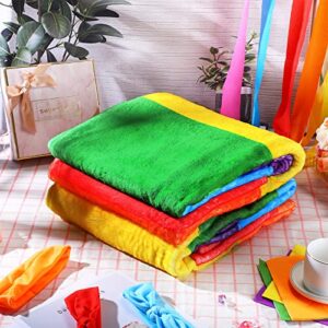 2 Pack Pride Rainbow Throw Blanket LGBT Flannel Blanket Colorful Stripe Rainbow Soft Warm Blankets for Bed Couch Sofa, LGBT Gifts for Teens Kids Adults