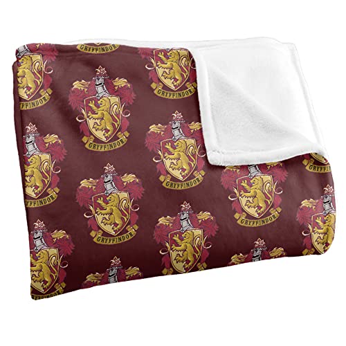 Harry Potter Gryffindor Crest Tile Pattern Silky Touch Super Soft Throw Blanket 36" x 58",Gryffindor Crest