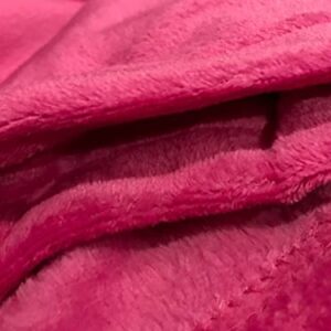 Home Must Haves Solid Hot Pink Affordable Fleece Super Soft Warm Cozy Plush Premium Sofa Couch Picnic Bed Queen Size 80" x 80"