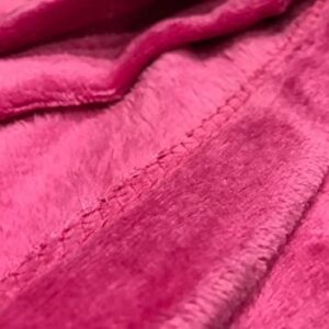 Home Must Haves Solid Hot Pink Affordable Fleece Super Soft Warm Cozy Plush Premium Sofa Couch Picnic Bed Queen Size 80" x 80"