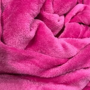 Home Must Haves Solid Hot Pink Affordable Fleece Super Soft Warm Cozy Plush Premium Sofa Couch Picnic Bed Queen Size 80" x 80"