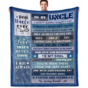 sqovulw uncle gifts from niece, best uncle gifts fathers day blanket, uncle gifts from nephew, uncle birthday gifts, uncle gifts idea throw blanket 60x50 inch