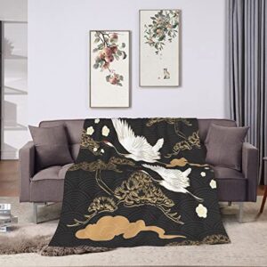 black and gold fleece blanket throw blanket, ultra-soft cozy micro fleece blanket for sofa, couch, bed, camping, travel, & car use-all seasons suitable50 x40