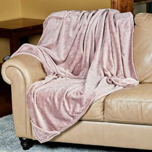 Outrageously Soft Convertible Cozee 2 in 1 Blanket and Pillow Combo- Oversized Lightweight Throw That Folds Into Travel Pillow 60 x 70 Inches - Mauve