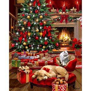 reaowazo christmas 50x60 fireplace pals ultra soft throw, white