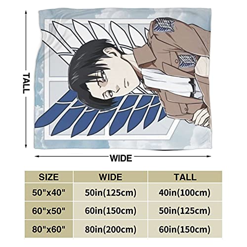 Levi Ackerman Soft and Comfortable Warm Fleece Blankets Beach Blanket Picnic Blankets Throw Blankets (60"x50")