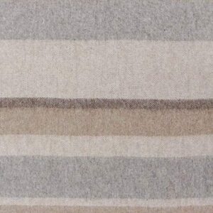 Alpaca Merino Wool Blanket Throw Warm and Soft Multicolor Striped Design Peru (Sand/Soft Camel/Soft Gray)