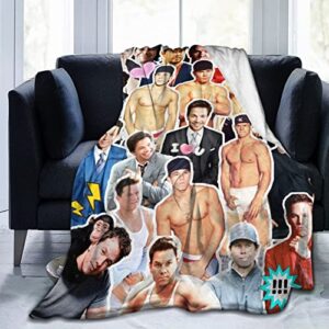 blanket mark wahlberg soft and comfortable warm fleece blanket for sofa, office bed car camp couch cozy plush throw blankets beach blankets