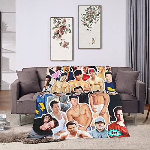 Blanket Mark Wahlberg Soft and Comfortable Warm Fleece Blanket for Sofa, Office Bed car Camp Couch Cozy Plush Throw Blankets Beach Blankets