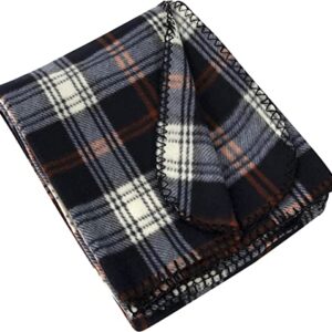 Plaid Fleece Blankets and Throws Bulk Fleece Blankets 24 Pack Plaid Blankets in Bulk for Wedding Guests, Homeless 50x60, 160 GSM